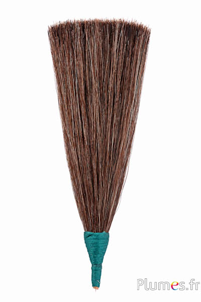 Decoratieve borstelpluim - lgt. 17 cm - bruin-crème natuurlijk